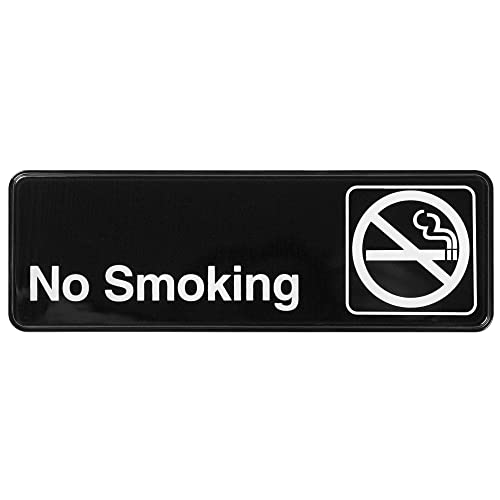 Winco 9-Inch No Smoking Sign - Durable Compliance Signage