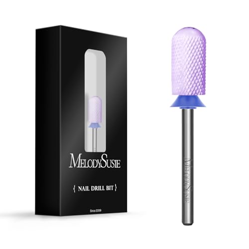 MelodySusie Medium-M Purple Ceramic Nail Drill Bit - Large Round Top, Manicure & Pedicure