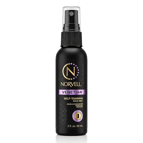 Norvell Venetian Sunless Self Tanner Mist for Face - Streak-Free, 2 fl oz