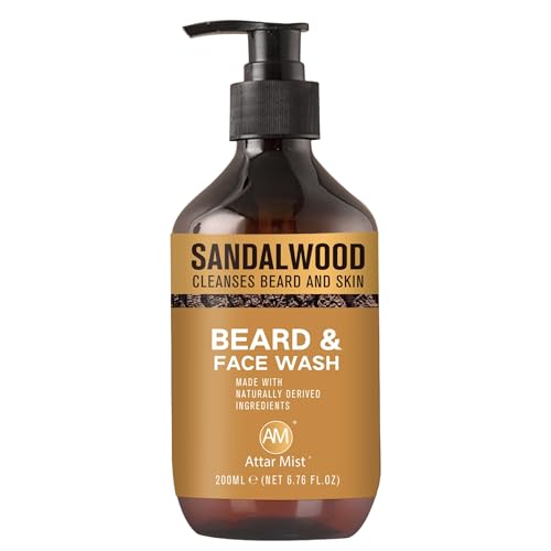 AM Beard & Face Wash - Sandalwood Scented for Hydration & Relief