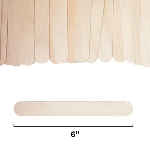 100 Pack Premium Birch Waxing Sticks for Hair Removal & Crafts
