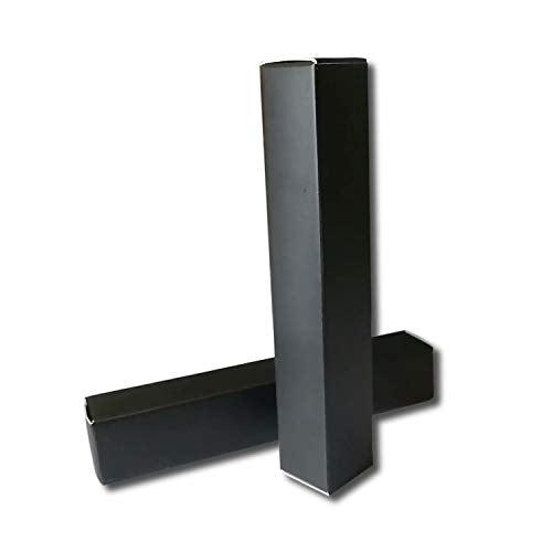 ANZKA 50 Pcs Matte Black Lip Gloss Packaging Boxes - 4.72x0.78x0.78 Inch