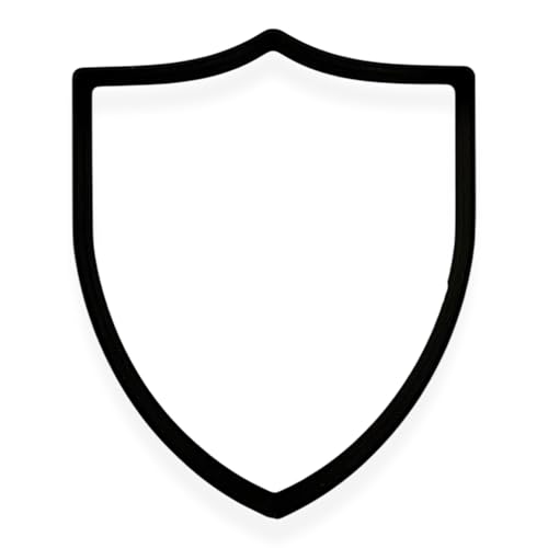 Shield Cookie Cutter with Easy Push Design - Perfect for Baking