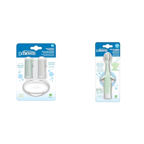 Dr. Brown's Baby Silicone Finger Toothbrush and Training Toothbrush Set