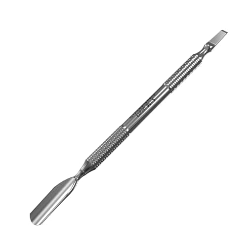 Staleks Pro Manicure Pusher Expert 30 Type 5 – Rounded Wide Pusher & Straight Blade, Stainless Steel