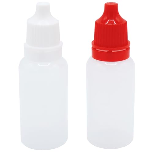 2 Pack 15ml Plastic Dropper Bottles - Refillable Travel Containers