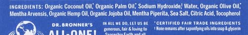 Dr. Bronner's Peppermint Bar Soap - 5 Oz Organic Cleanser
