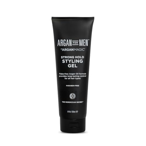 Argan Magic Strong Hold Hair Gel with Argan Oil - Flake-Free, Long-Lasting Control, 8oz
