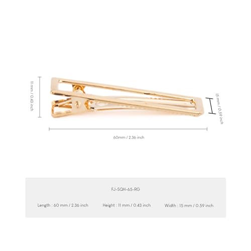 Gold Metal Hair Pin Clips - 20 Pack Durable DIY Barrettes