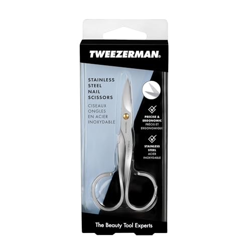 Tweezerman Stainless Steel Nail Scissors for Precision Trimming