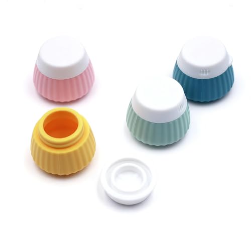 Travel Silicone Cream Containers 4-Pack - 40ml Refillable Skincare Jars