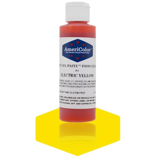 Americolor Electric Yellow Soft Gel Paste 4.5 oz - Food Coloring