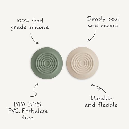 Mushie Silicone Bathtub Drain Stopper 2-Pack - 5.5 Inch Suction Cover