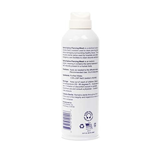 Steri-Wash Aftercare Piercing Spray - 8 Oz Vegan Solution