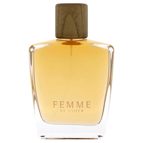 Usher Femme Eau de Parfum for Women, Chypre Floral Fragrance, 3.4 oz