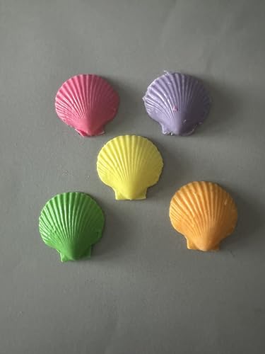 Decorative Seashell Soaps Set - 5 Mini Pastel Shells for Bath