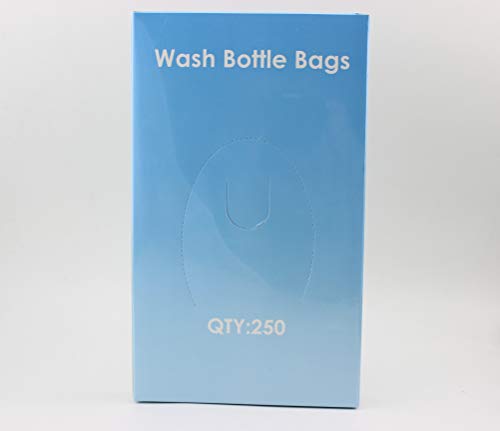 Clear Tattoo Wash Bottle Bags - 250 Disposable Polyethylene Sleeves