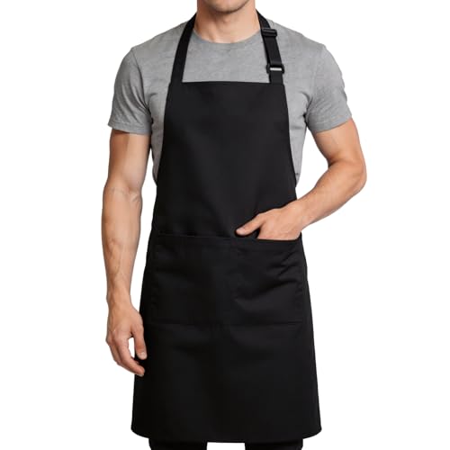 Water-Resistant Chef Apron for Men & Women with 2 Pockets