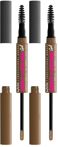 NYX Professional Makeup Zero to Brow Longwear Eyebrow Gel Taupe Pack of 2 - Waterproof & Transfer-Resistant