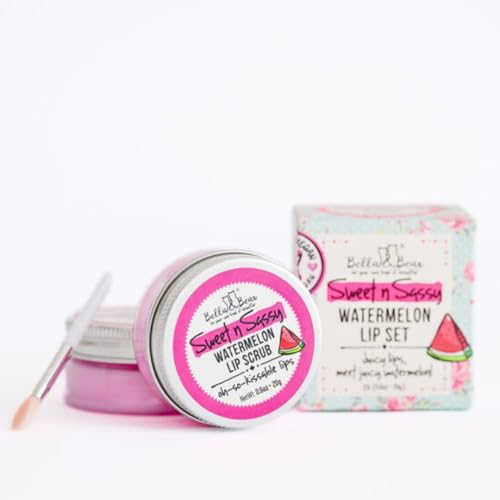 Bella & Bear Watermelon Lip Scrub & Lip Butter Duo Set