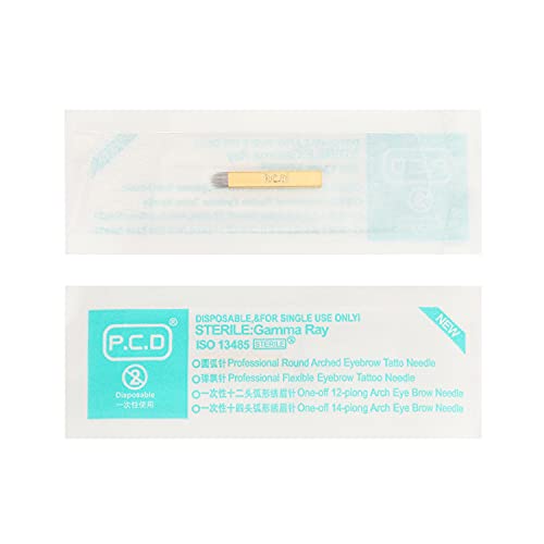 50pcs PCD 12 U-Shape Microblading Needles for Permanent Eyebrow Makeup