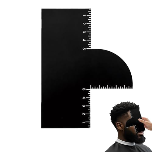 Barber Enhancement Card with Measurement Indicators - Hairline & Beard Shaping Tool