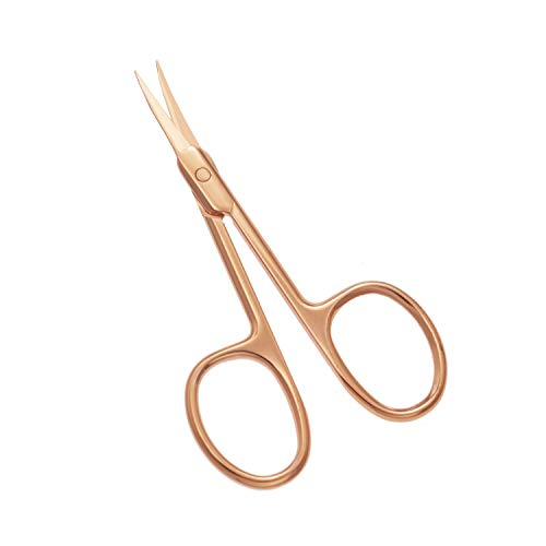 Rose Gold 2pcs Eyebrow Scissors - Stainless Steel Cuticle & Manicure Snips