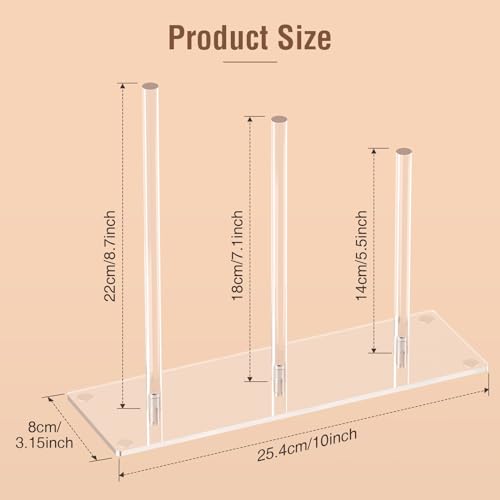 Acrylic 3-Tier Scrunchie Holder Organizer for Hair Ties