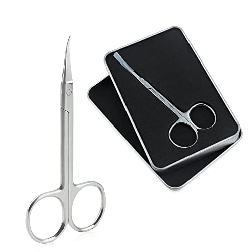 Qunzhao Curved Cuticle Scissors 01 - Stainless Steel Nail Grooming Tool
