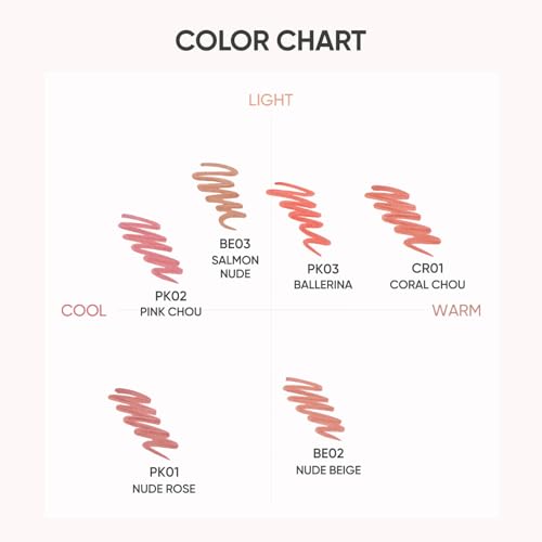 BANILA CO Soft Matte Lip Pencil - PK01 Nude Rose, 0.02 oz
