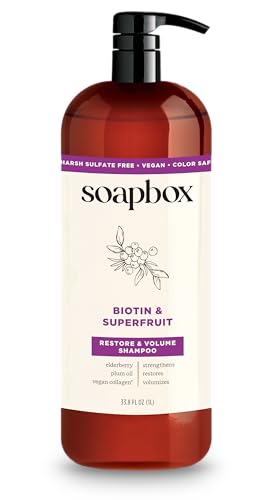 Soapbox Biotin & Collagen Volumizing Shampoo 33.8 oz - Vegan & Color Safe