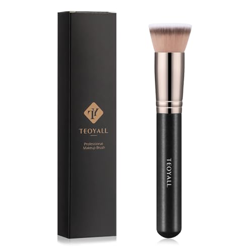 TEOYALL Kabuki Foundation Brush - Flat Top Buffing Brush for Liquid