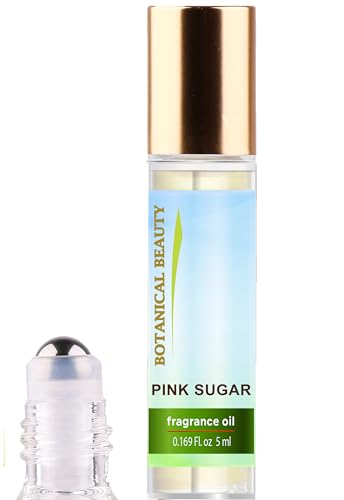Botanical Beauty Pink Sugar Fragrance Oil Roll-On Perfume - Long-Lasting Scent (0.169 Fl Oz)