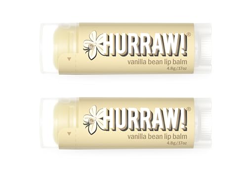 Hurraw! Vanilla Bean Lip Balm 2 Pack - Organic Vegan & Cruelty-Free