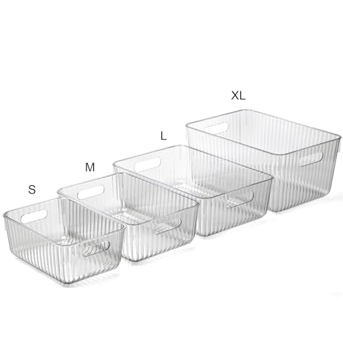 BINO The Gatsby Collection Small Clear Plastic Storage Bins