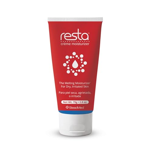Resta Creme Moisturizer for Dry and Sensitive Skin, Unscented, 2.8 oz
