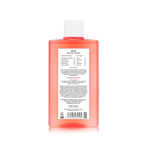 Q+A Collagen Body Oil 150ml - Nourishing Vegan Moisturizer