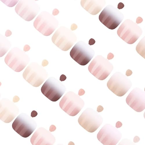 216 Pcs Ombre Press-On Toenails - Short Square Acrylic Nails