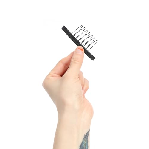 30 Pcs 7-Teeth Wig Clips for Secure Wig Caps - Black