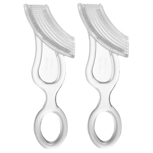 Brilliant Baby's First Toothbrush - Silicone Teether Brush (2 Pack)