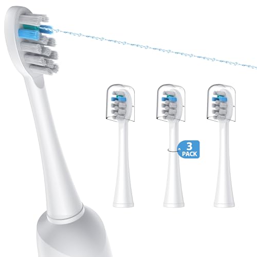 FitMount 3-Pack Replacement Flossing Toothbrush Heads for Waterpik Sonic Fusion