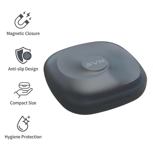 BVN Magnetic Seal Slim Orthodontic Dental Case - Black