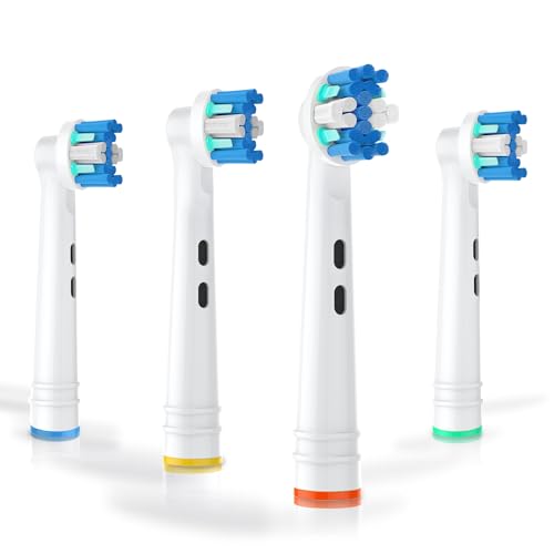 BUKURII Bk25 Floss-Like Electric Toothbrush Replacement Heads for Oral B, 4 Pack