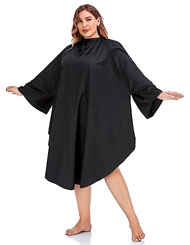 PERFEHAIR Professional Salon Hair Cutting Cape with Sleeves - Black