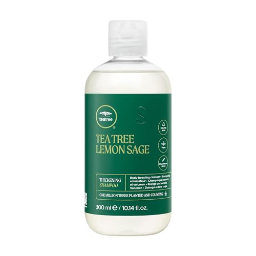 Tea Tree Lemon Sage Thickening Shampoo for Fine Hair – Volumizing Formula