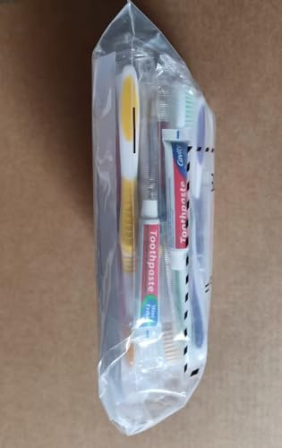 25 Pack Disposable Travel Toothbrushes with Mini Mint Toothpaste - Individually Wrapped for Hotels & Travel