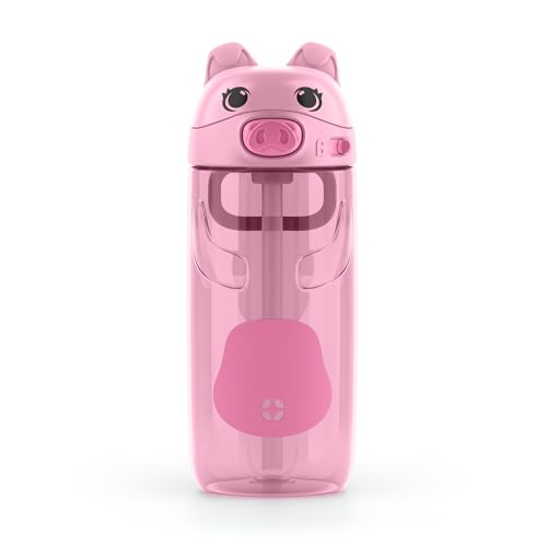 Ello Ellies 16oz Kids Water Bottle - BPA-Free, Leakproof, Animal Design