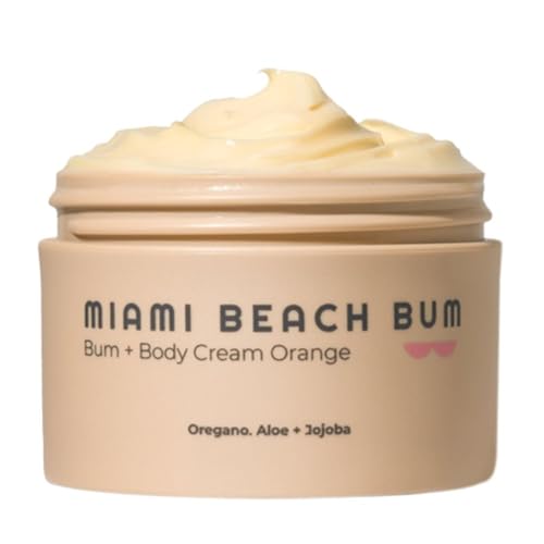 Miami Beach Bum Bum Cream for Body Acne & Razor Bumps – Orange, 3.4 oz