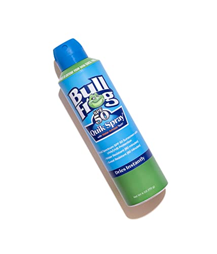 Bullfrog Quik Spray Sunscreen SPF 50 - Reef Friendly, Water Resistant