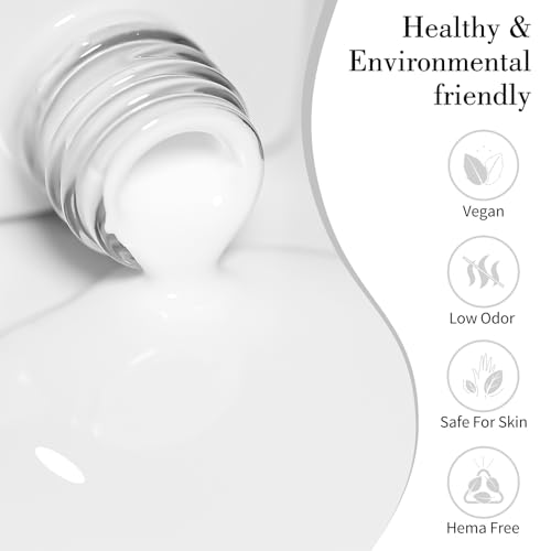 CANNI HEMA-Free 9ml Gel Nail Polish - Pure White, Long-Lasting